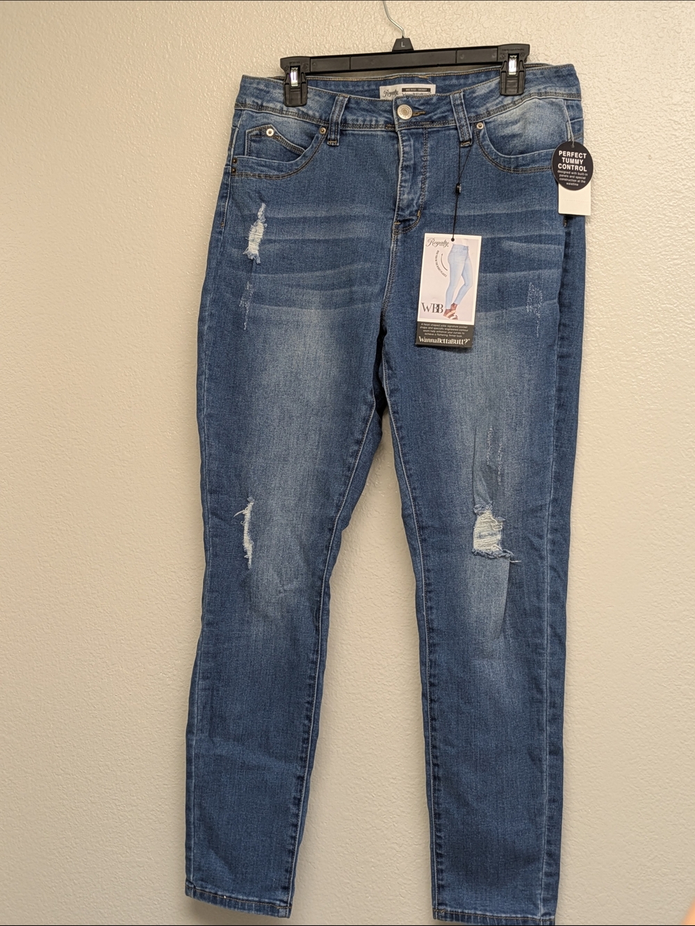 Royalty Distressed Mid-rise Blue Distressed Women’s Jeans